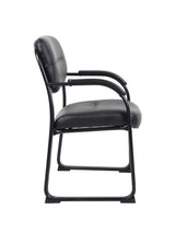Boss Leather Sled Base Side Chair w/Arms (B9519) Each