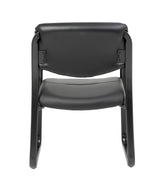 Boss Leather Sled Base Side Chair w/Arms (B9529) Each