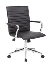 Boss Black Vinyl Hospitality Chair (B9533C-BK) Each