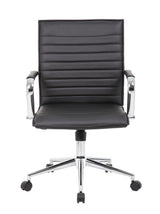 Boss Black Vinyl Hospitality Chair (B9533C-BK) Each