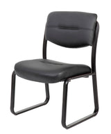 Boss Leather Sled Base Side Chair (B9539) Each