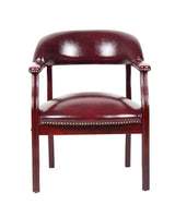 Boss Captain's Guest, Accent or Dining Chair in Burgundy Vinyl (B9540-BY) Each