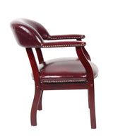 Boss Captain's Guest, Accent or Dining Chair in Burgundy Vinyl (B9540-BY) Each