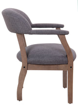 Boss Modern Captain's Guest, Accent or Dining Chair in Slate Grade Commercial Grade Linen (B9540DW-SG) Each