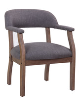 Boss Modern Captain's Guest, Accent or Dining Chair in Slate Grade Commercial Grade Linen (B9540DW-SG) Each