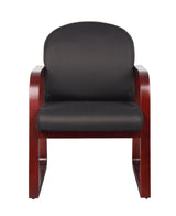 Boss Mahogany Frame Guest, Accent or Dining Chair In Black Fabric (B9570-BK) Each