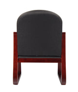 Boss Mahogany Frame Guest, Accent or Dining Chair In Black Fabric (B9570-BK) Each