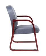 Boss Mahogany Frame Guest, Accent or Dining Chair in Gray Fabric (B9570-GY) Each
