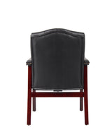 Boss Traditional Black Caressoft Guest, Accent or Dining Chair w/Mahogany Finish (B959-BK) Each