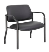 Boss Mid Back Guest Chair, 500 lb Capacity, Antimicrobial Vinyl, Black (B9591AM-BK-500) Each