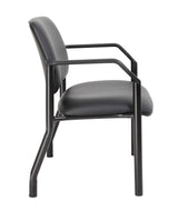 Boss Mid Back Guest Chair, 500 lb Capacity, Antimicrobial Vinyl, Black (B9591AM-BK-500) Each