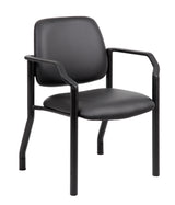 Boss Mid Back Guest Chair, 300 lb Capacity, Antimicrobial Vinyl, Black (B9591AM-BK) Each