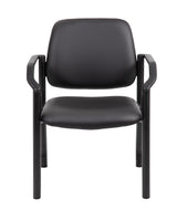 Boss Mid Back Guest Chair, 300 lb Capacity, Antimicrobial Vinyl, Black (B9591AM-BK) Each