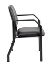 Boss Mid Back Guest Chair, 300 lb Capacity, Antimicrobial Vinyl, Black (B9591AM-BK) Each