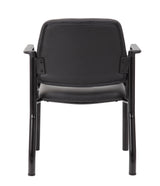 Boss Mid Back Guest Chair, 300 lb Capacity, Antimicrobial Vinyl, Black (B9591AM-BK) Each
