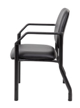 Boss Mid Back Guest Chair, 300 lb Capacity, Antimicrobial Vinyl, Black (B9591AM-BK) Each