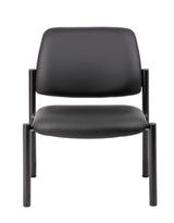 Boss Mid Back Armless Guest Chair, 400 lb capacity, Antimicrobial Vinyl, Black (B9595AM-BK-400) Each