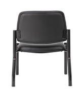 Boss Mid Back Armless Guest Chair, 400 lb capacity, Antimicrobial Vinyl, Black (B9595AM-BK-400) Each