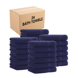 Hospeco® True Color Bath Towel 25x52 Navy, 24/Case (HOSBATH-NAVY) Case of 24
