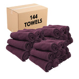 Hospeco® Cotton Salon Towel 16x28 Eggplant, 12/Pack (BB-1628-3EGP) Pack of 12