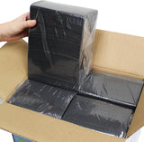 Adenna® Patient Bibs/Lap Cloths, 3-Ply, 18"x13", 125/Bag, 4 Bags/Case, Black (HOSBIB740BK) Case of 500