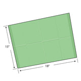 Adenna® Patient Bibs/Lap Cloths, 3-Ply, 18"x13", 125/Bag, 4 Bags/Case, Green (HOSBIB743G) Case of 500