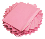 Adenna® Patient Bibs/Lap Cloths, 3-Ply, 18"x13", 125/Bag, 4 Bags/Case, Pink (HOSBIB744P) Case of 500