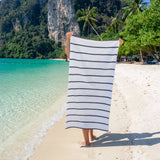 Hospeco® Las Rayas Beach Towel 30x60 Dark Grey, 24/Case (HOSBT-HS3060-15DG-CS) Case of 24