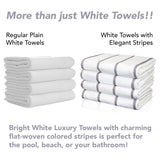 Hospeco® Las Rayas Beach Towel 30x60 Light Grey, 4/Pack (HOSBT-HS3060-15LG) Pack of 4