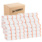 Hospeco® Las Rayas Beach Towel 30x60 Orange, 4/Pack (HOSBT-HS3060-15OR) Pack of 4