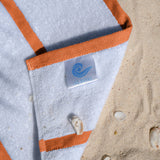 Hospeco® Las Rayas Beach Towel 30x60 Orange, 4/Pack (HOSBT-HS3060-15OR) Pack of 4