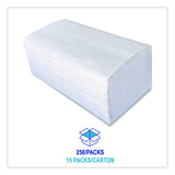 Boardwalk Green Single-Fold Towels, 1-Ply, 9.13 x 10.25, Natural White, 250/Pack, 16 Packs/Carton (BWK52GREEN) Case of 4000