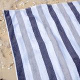 Hospeco® Cabo Cabana Beach Towel 30x70 Black/Grey, 4/Pack (CABOCABANA-BK/GY) Pack of 4