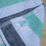 Hospeco® Cabo Cabana Beach Towel 30x70 Grey/Green, 4/Pack (CABOCABANA-GY/GR) Pack of 4