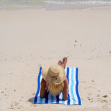 Hospeco® Cabo Cabana Beach Towel 30x70 Navy/Blue, 24/Case (HOSCABOCABANA-NV-BL-CS) Case of 24