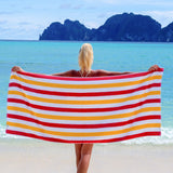 Hospeco® Cabo Cabana Beach Towel 30x70 Red/Yellow, 24/Case (HOSCABOCABANA-RD-YL-CS) Case of 24