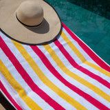 Hospeco® Cabo Cabana Beach Towel 30x70 Red/Yellow, 24/Case (HOSCABOCABANA-RD-YL-CS) Case of 24