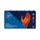 Safety Zone® Nitrile Powder Free 9 mil Textured Gloves, Orange, XL, Case of 1000 (SZNCAT458) Case of 1000