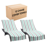 Hospeco® Cabo Cabana Chaise Cover 30x85 Grey/Green, Pack of 2 (CC-CABOCABANA-GY/GR) Pack of 2