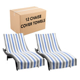 Hospeco® Cabo Cabana Chaise Cover 30x85 Grey/Navy, Pack of 2 (CC-CABOCABANA-GY/NV) Pack of 2
