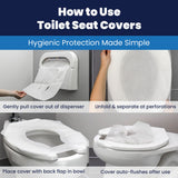 Hospeco® Discreet Seat® Toilet Seat Covers, Half Fold, 250/Pack, 4 Packs/Case (HOSDS1000CT) Case of 1000
