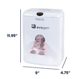 Hospeco® Evogen® No-Touch Combination Waste Receptacle, White ABS Plastic (HOSEVNT-CWR) Each