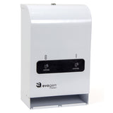 Hospeco® Evogen® Mini No-Touch Dual Menstrual Care Product Dispenser, White Metal (HOSEVNT4) Each