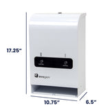 Hospeco® Evogen® Mini No-Touch Dual Menstrual Care Product Dispenser, White Metal (HOSEVNT4) Each