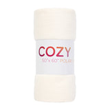 Arkwright Home® Cozy Soft Polar Fleece Throw 50x60 Ivory, 24/Case (FLC-PLR-5060-6PK-IV) Case of 24