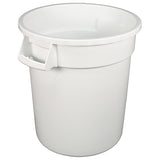 Impact® Gator® Trash Container, 10 Gallon, 6/Case, White (IMPGC100101) Case of 6