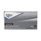 Safety Zone® Nitrile Powder Free 7 mil Exam Gloves, Black, Med, Box of 100 (SZNGL-N107FM) Box of 100