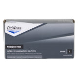 Safety Zone® Nitrile Powder Free 5 mil Exam Gloves, Black, Lrg, Case of 1000 (SZNGL-N145FL) Case of 1000