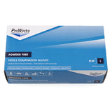 Safety Zone® Nitrile Powder Free 7 mil Exam Gloves, Blue, Lrg, Box of 100 (SZNGL-NB107FL) Box of 100