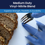 Safety Zone® Synthetic Vinyl Powder Free 4.5 mil Gloves, Blue-Violet, Med, Case of 1000 (SZNGL-VN104VBFM) Case of 1000